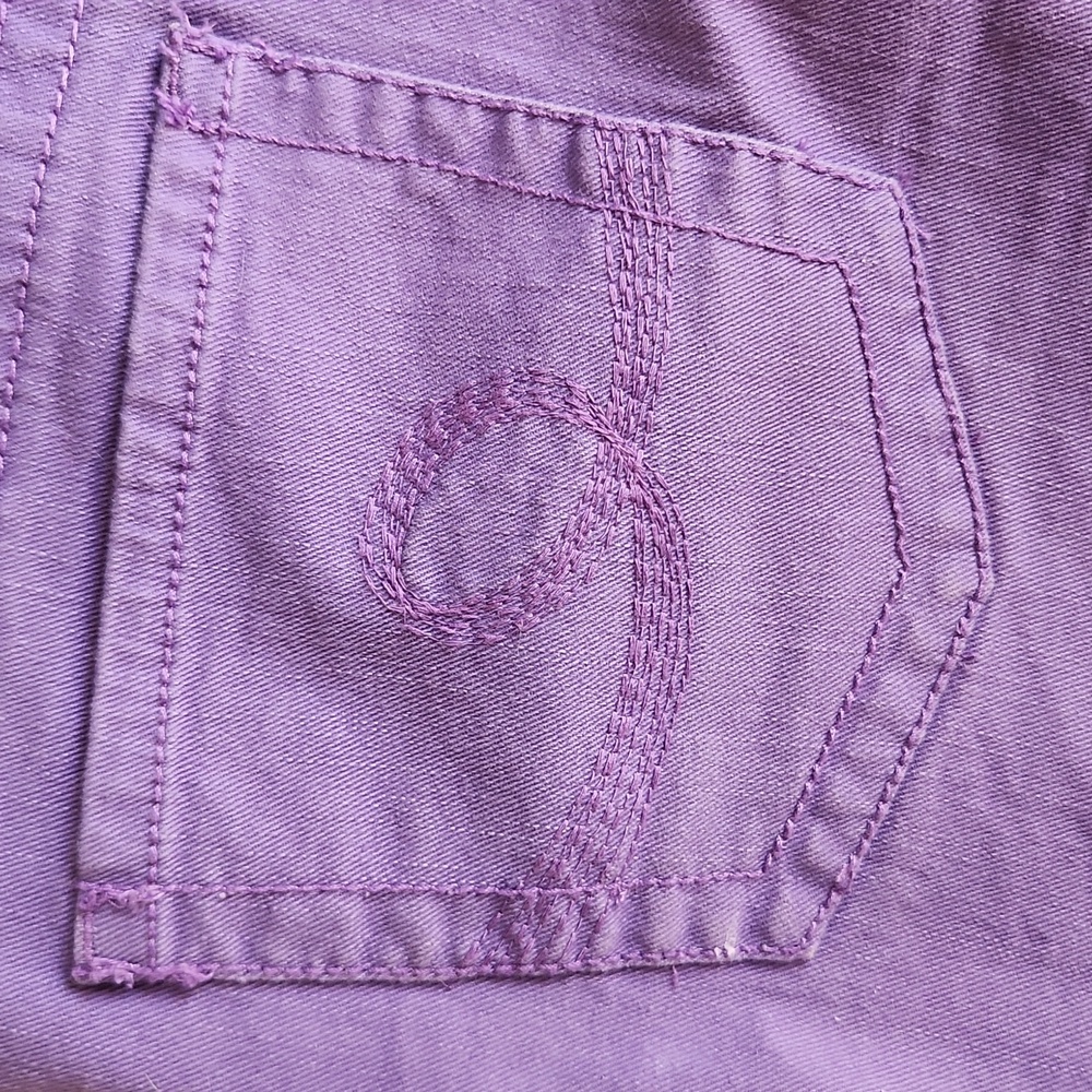 Purple Denim Shorts - Picture 3 of 8